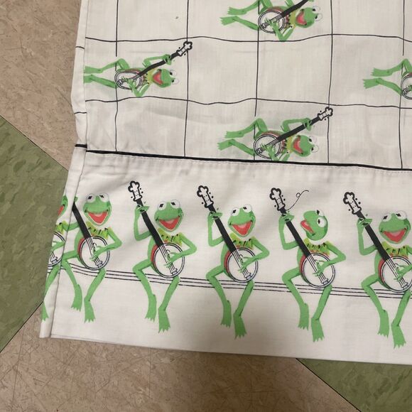 Martex Vintage Pillowcase 1980 Kermit Frog Banjo Jim Henson Muppets - Picture 2 of 7
